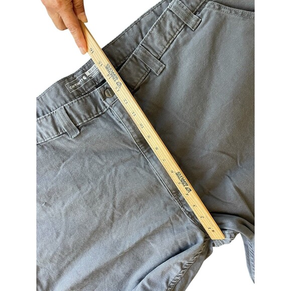Carhartt Rugged Flex Relaxed Fit Canvas Work Shorts Men Size 48 Gray - Picture 3 of 9